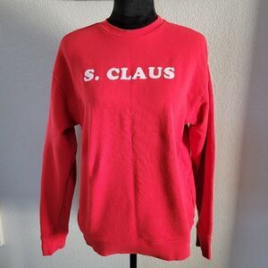 Zoe Karssen Red Santa Claus Christmas Top Sweatshirt Size XS S